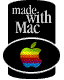 Made with Macintosh avec transparence et logo Apple qui tourne