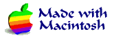 Made with Macintosh et pomme 3D qui tourne