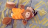 peluche marron et orange