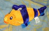 poisson avec des rayures bleues et oranges