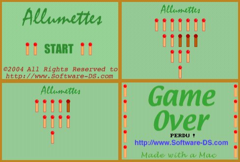 Allumettes GBA page d'accueil