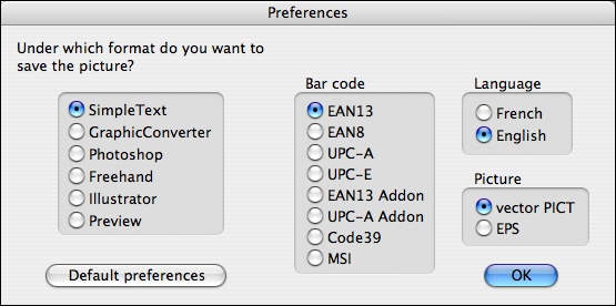 Freeware For Macosx Code Barre X English Ean13ean8upca